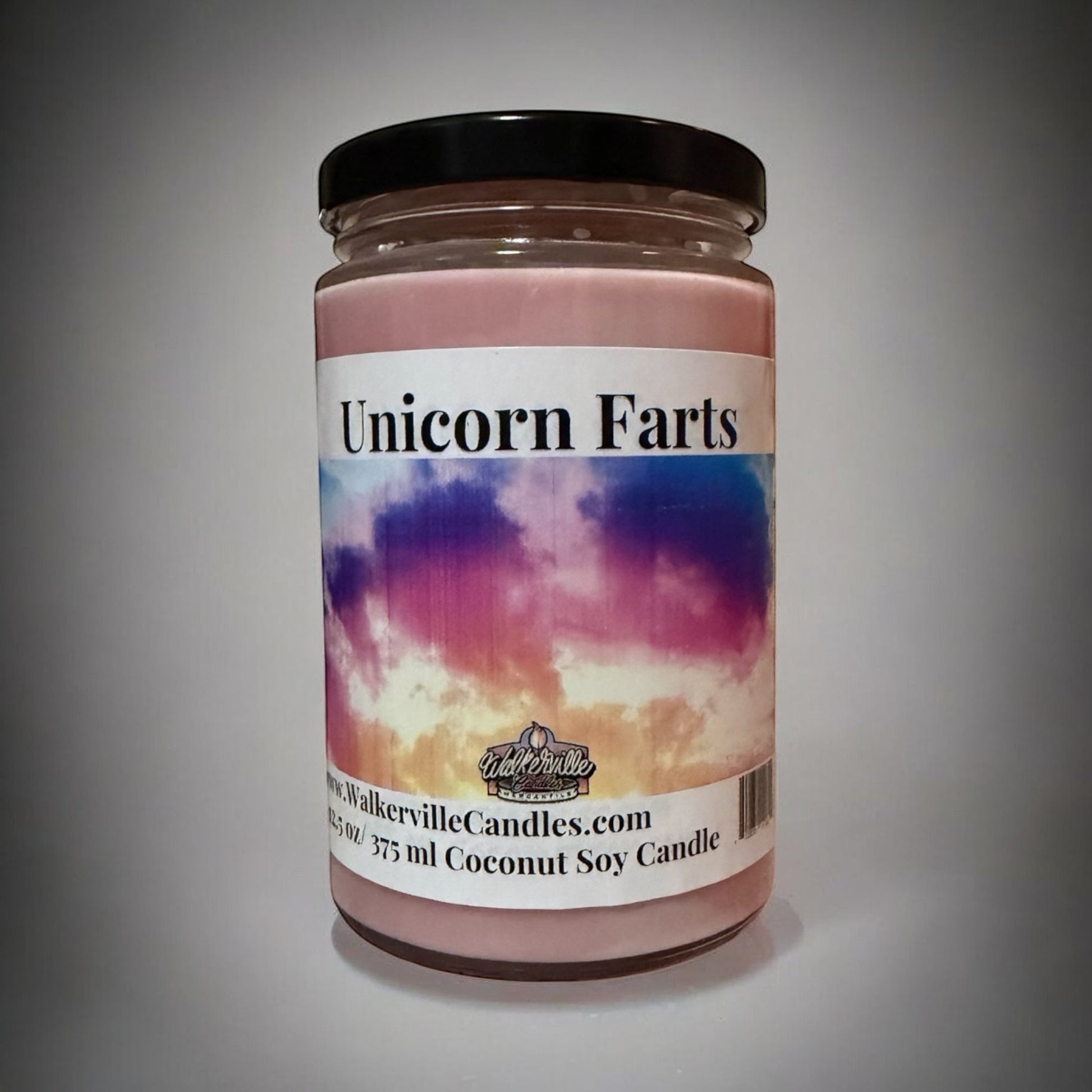Unicorn Farts Coconut Soy 12.5 oz/ 375 ml Candle Wood Wick - Walkerville Candles