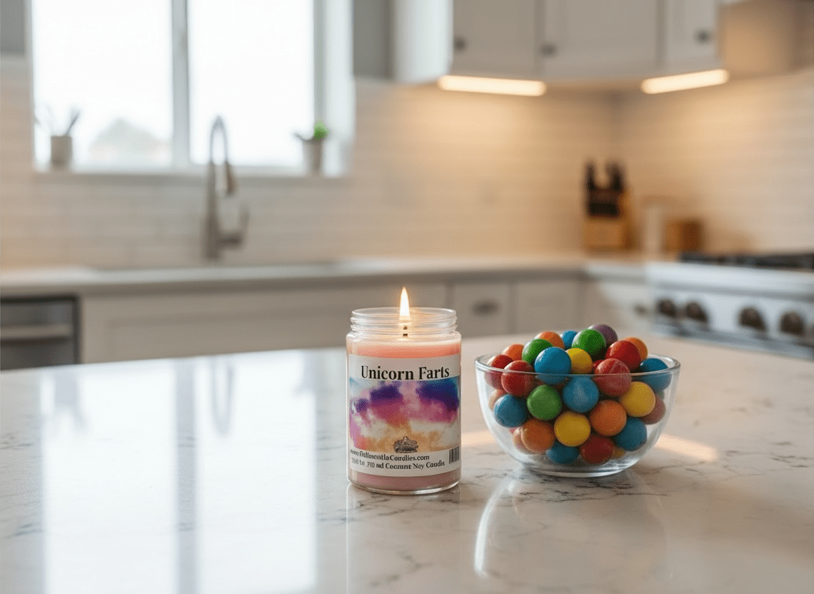Unicorn Farts Coconut Soy 12.5 oz/ 375 ml Candle Wood Wick - Walkerville Candles