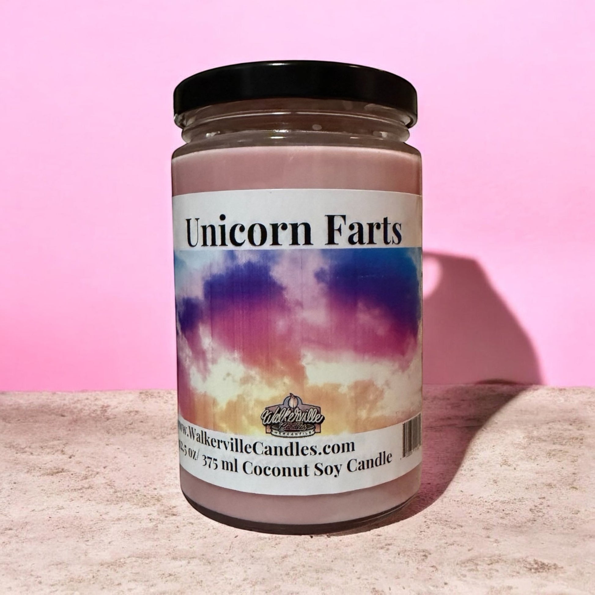 Unicorn Farts Coconut Soy 12.5 oz/ 375 ml Candle Wood Wick - Walkerville Candles