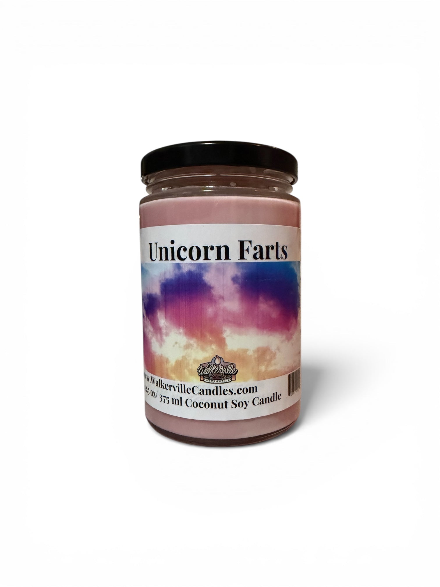 Unicorn Farts Coconut Soy 12.5 oz/ 375 ml Candle Wood Wick - Walkerville Candles