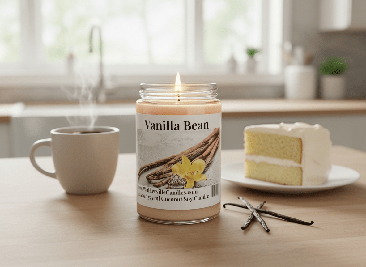Vanilla Bean Coconut Soy 12.5 oz/ 375 ml Candle Wood Wick - Walkerville Candles