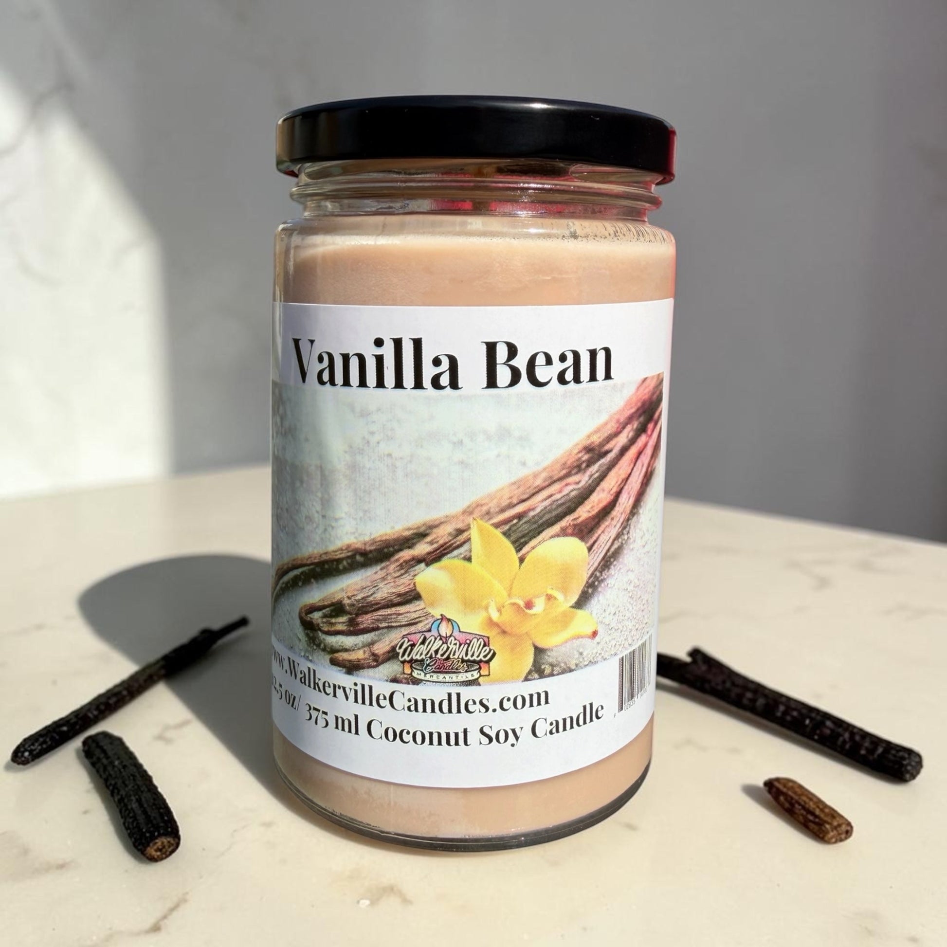 Vanilla Bean Coconut Soy 12.5 oz/ 375 ml Candle Wood Wick - Walkerville Candles