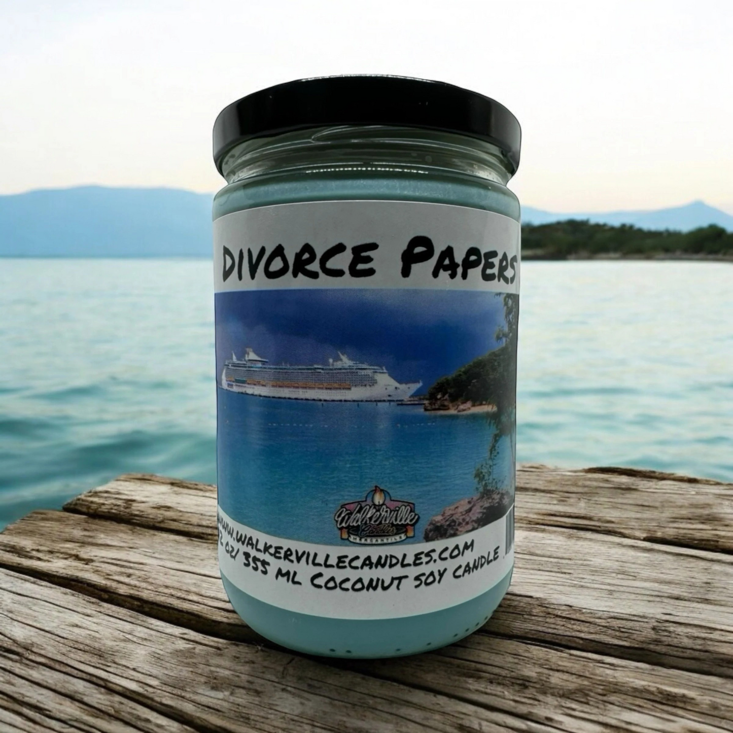 Divorce Papers 100% Coconut Soy Eco-friendly 12 oz Candle Wood Wick