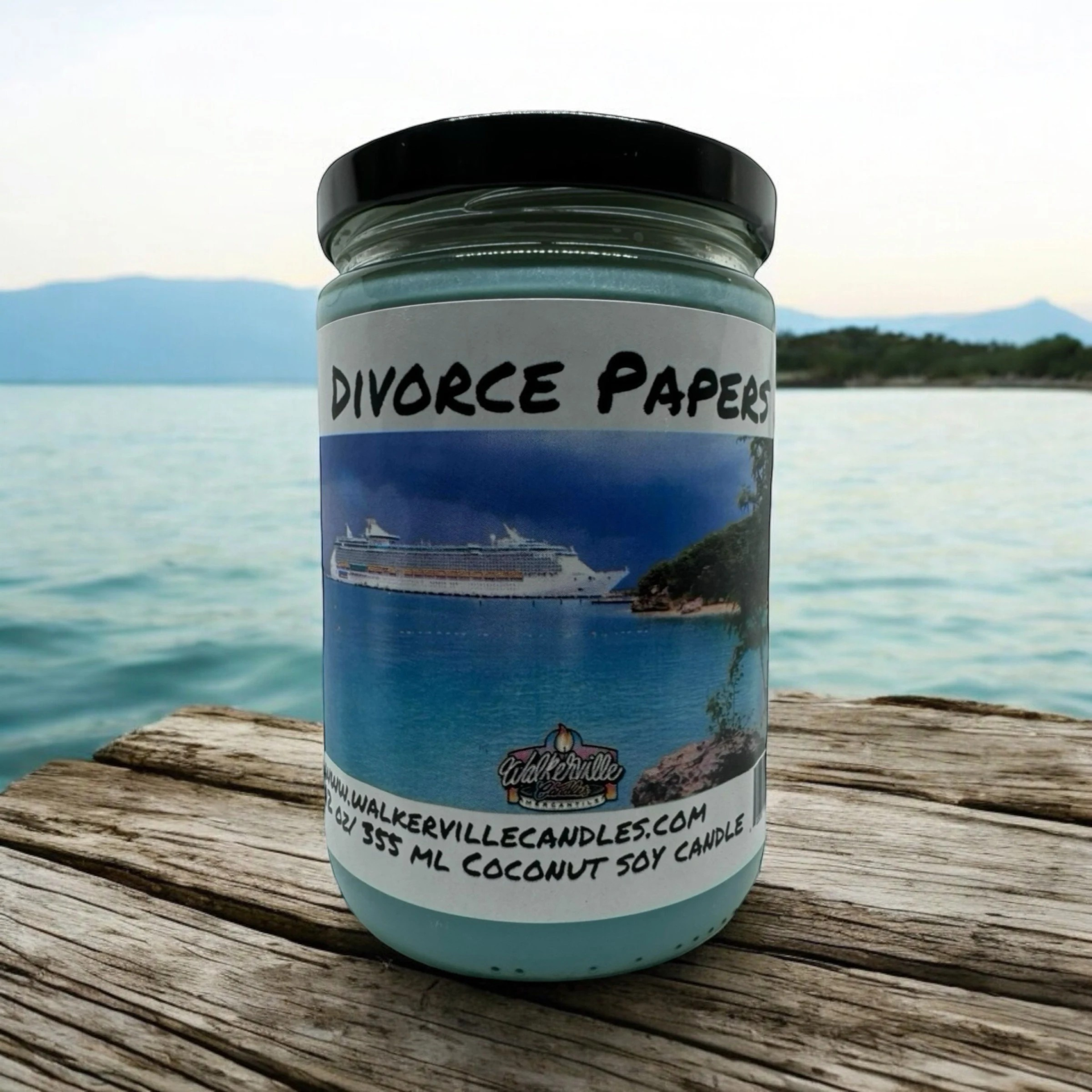 Divorce Papers Vegan Coconut Soy 12 oz/ 355 ml Candle Hand-poured, Eco-friendly, Clean Burning, Bakery, Food, Drink Fruit