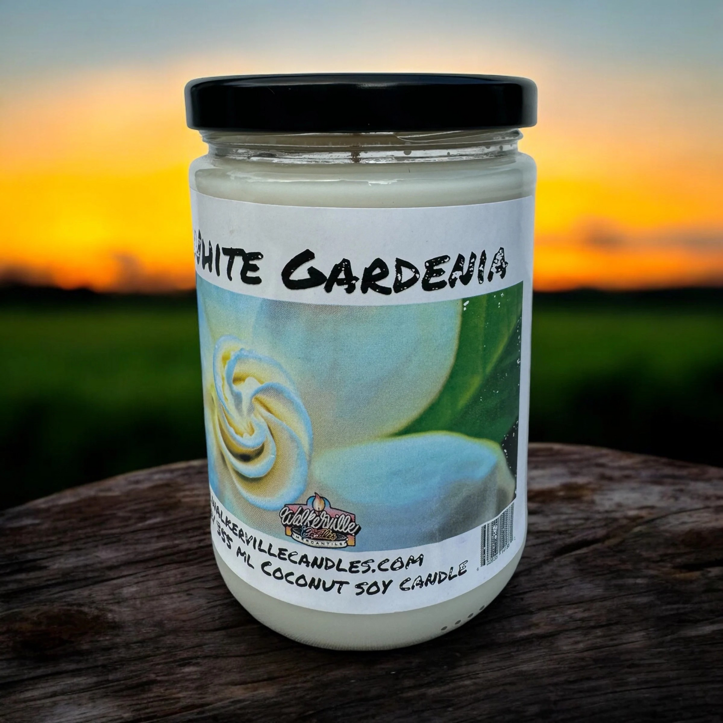 White Gardenia 100% Coconut Soy Eco-friendly 12 oz Candle