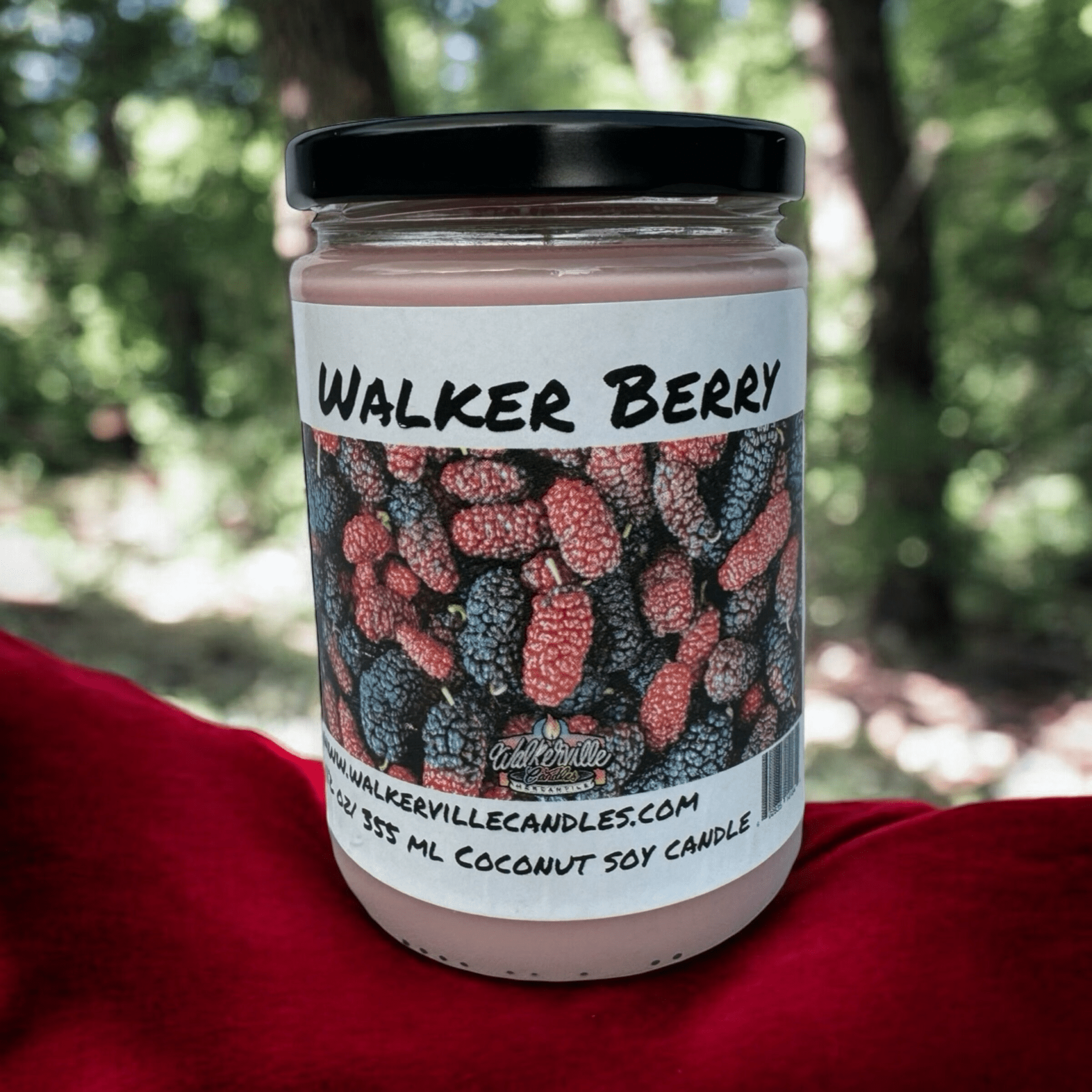 Walker Berry Coconut Soy 12.5 oz/ 375 ml Candle Wood Wick - Walkerville Candles