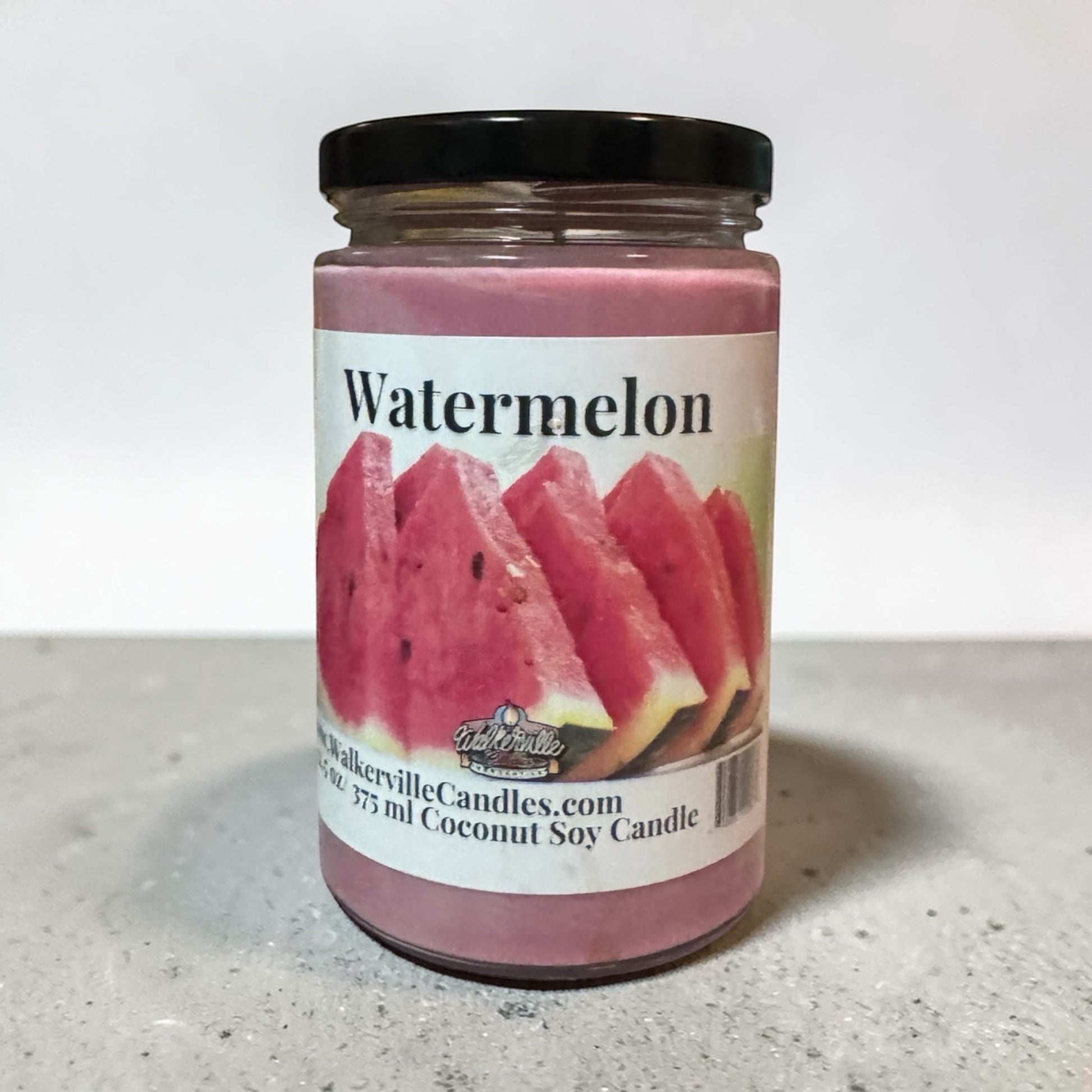 Watermelon Coconut Soy 12.5 oz/ 375 ml Candle Wood Wick - Walkerville Candles
