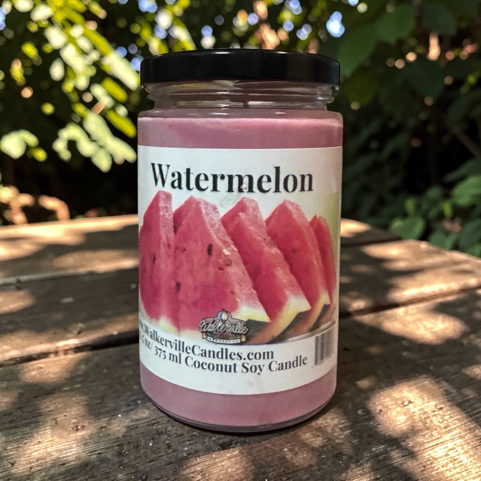 Watermelon Coconut Soy 12.5 oz/ 375 ml Candle Wood Wick - Walkerville Candles