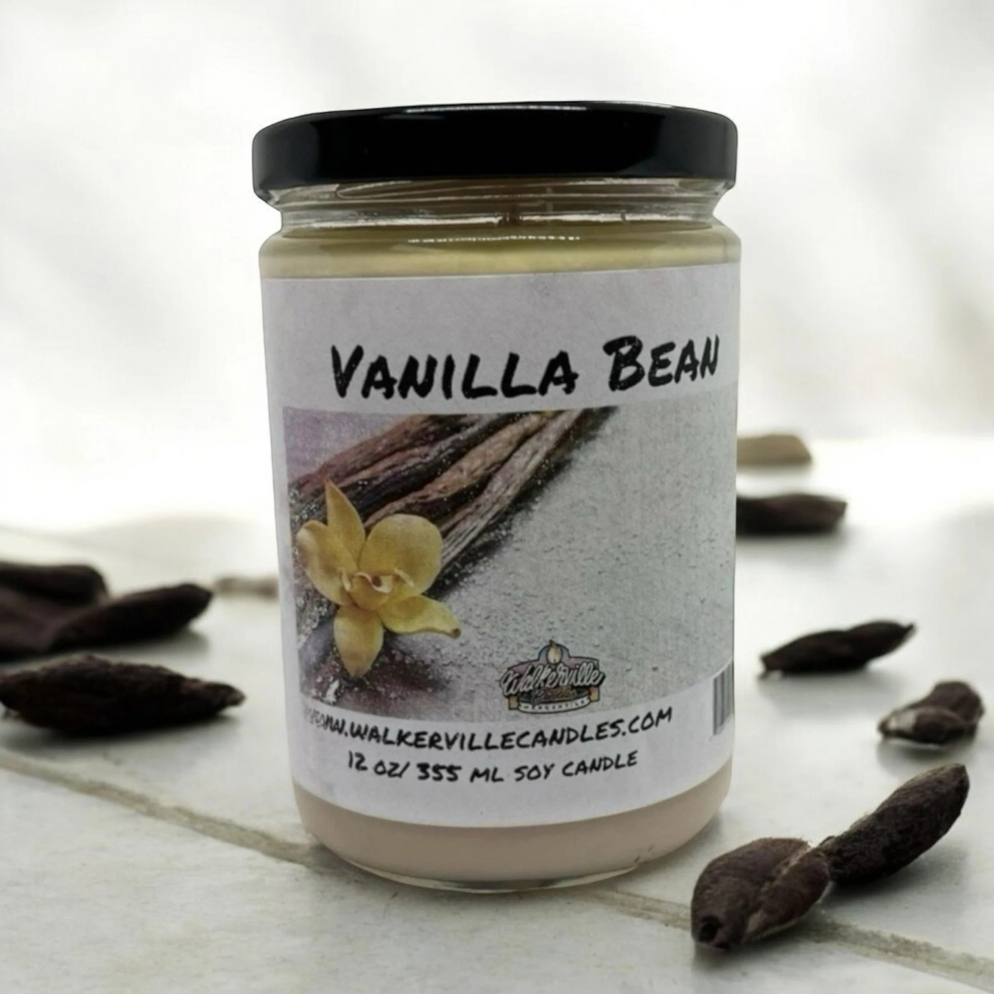 Vanilla Bean 100% Coconut Soy Eco-friendly 12 oz Candle Wood Wick