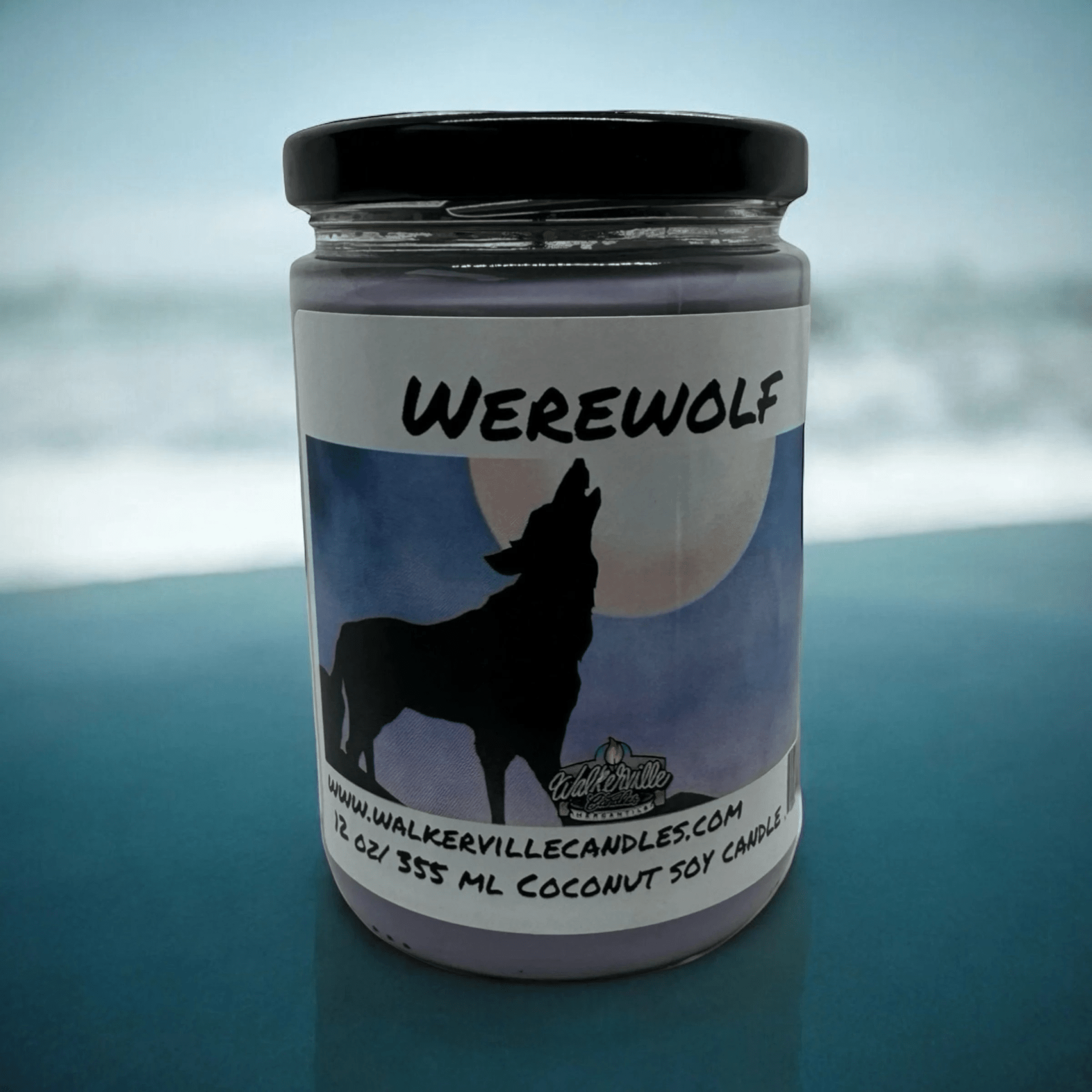 Werewolf Coconut Soy 12.5 oz/ 375 ml Candle Wood Wick - Walkerville Candles