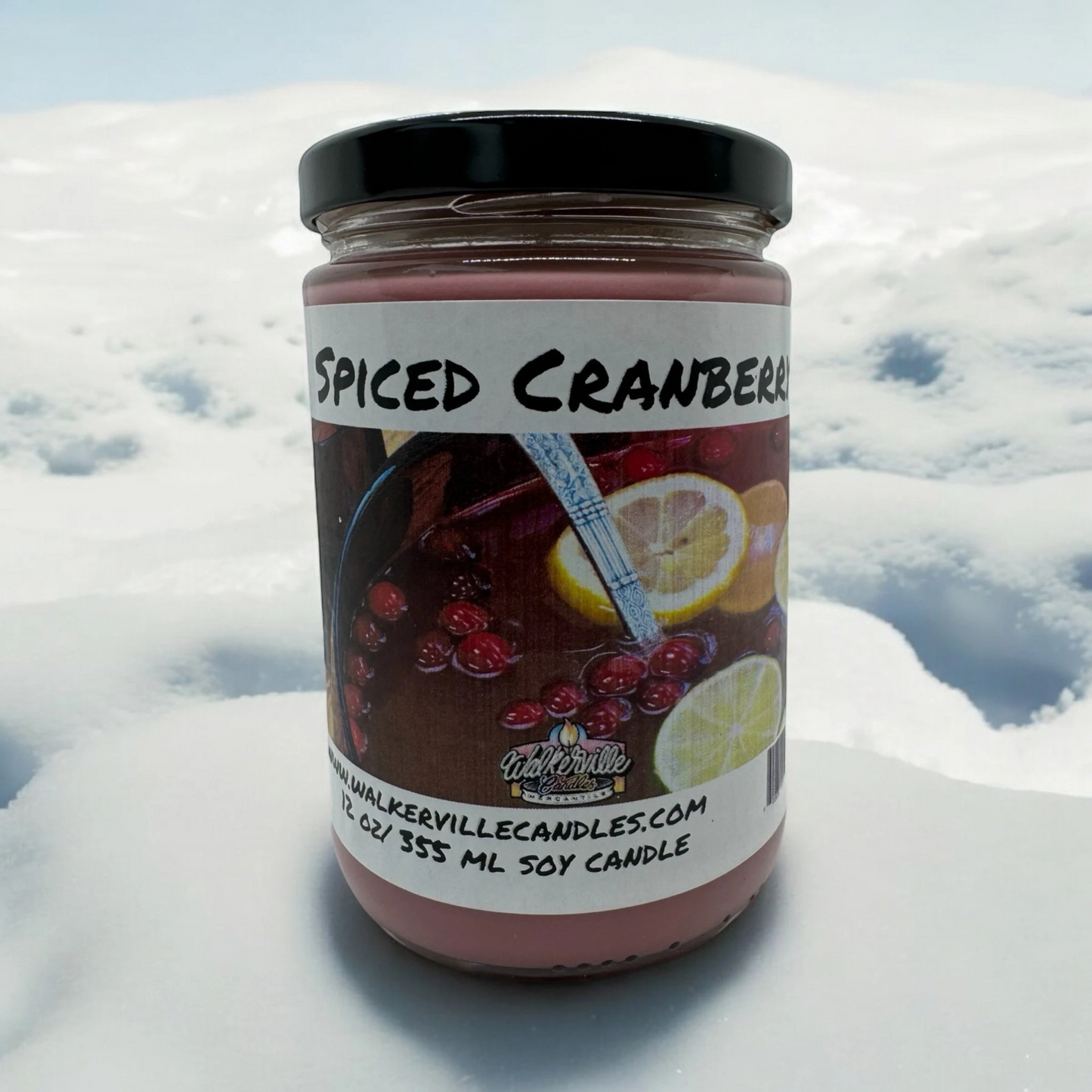 Spiced Cranberry 100% Coconut Soy Eco-friendly 12 oz Candle
