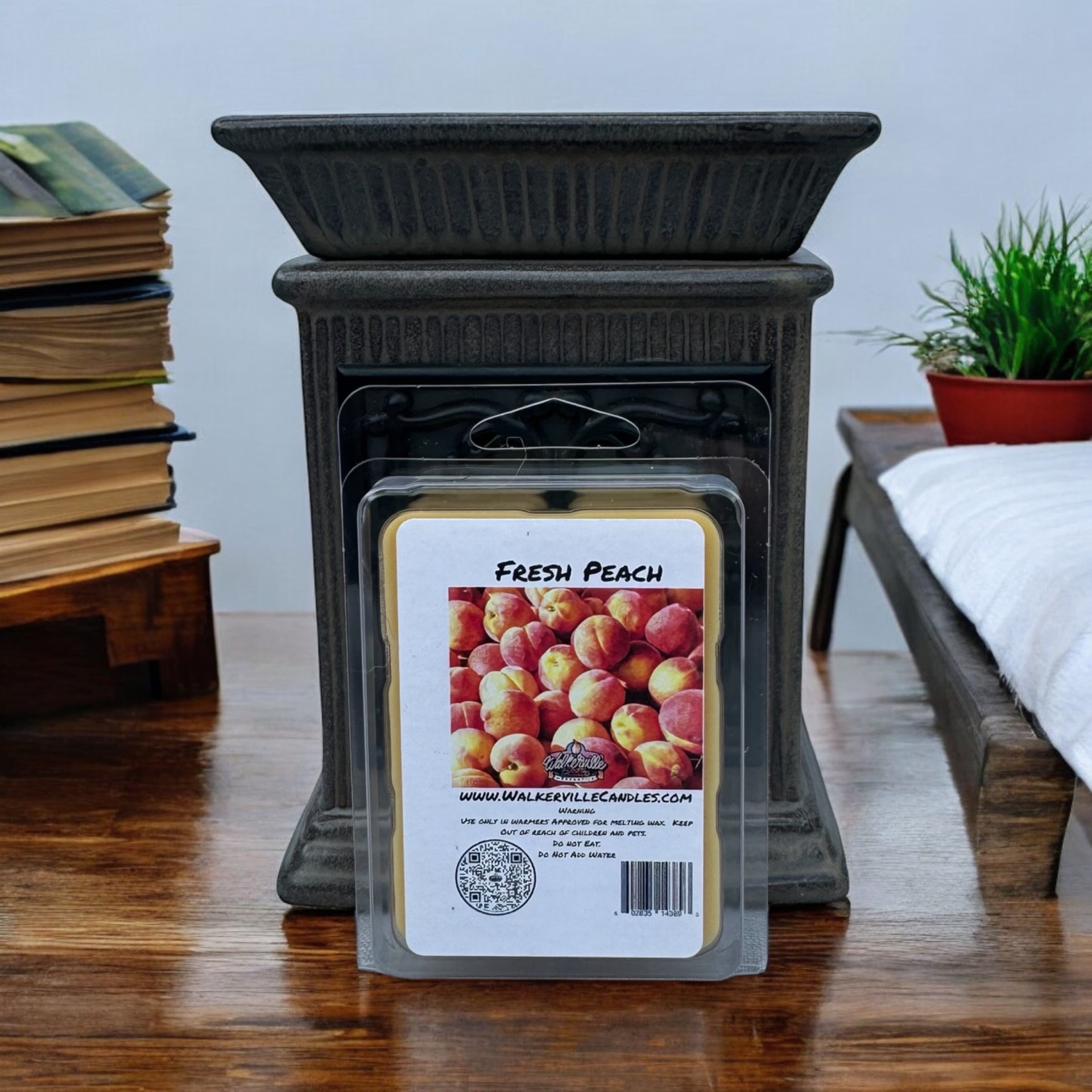 Fresh Peach Vegan Soy wax, Hand-poured, Eco-friendly Fruity Wax Melt