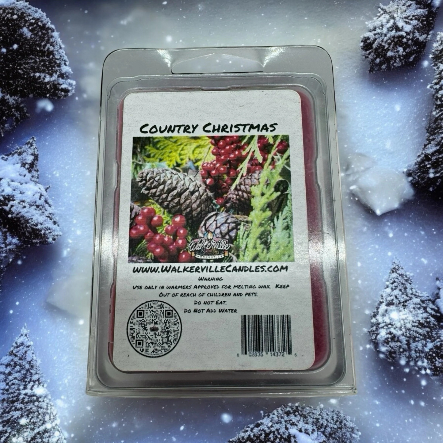 Country Christmas Scented Handmade, Eco-friendly Wax Melt