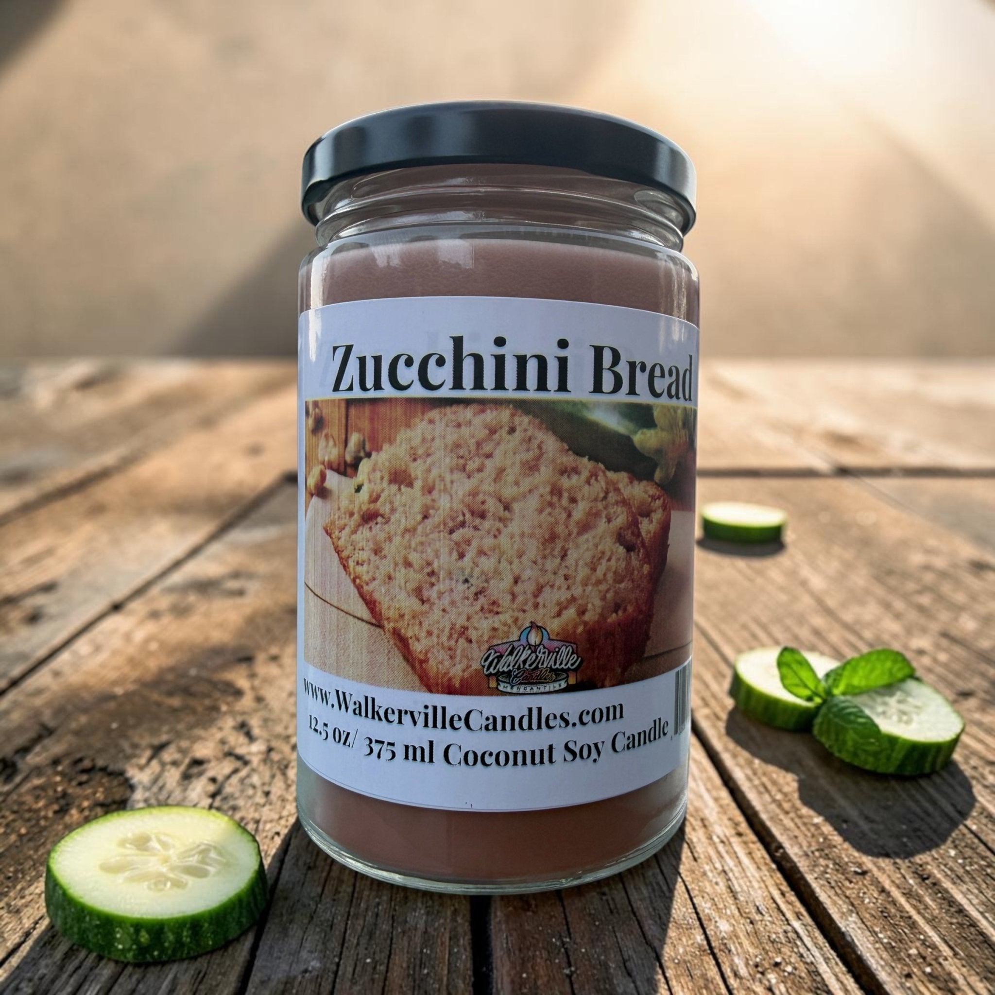 Zucchini Bread Coconut Soy 12.5 oz/ 375 ml Candle Wood Wick - Walkerville Candles