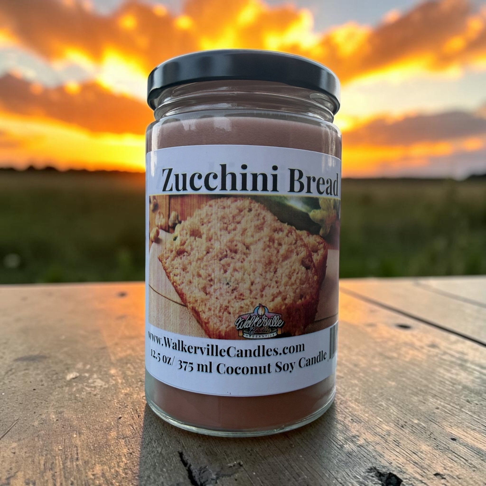Zucchini Bread Coconut Soy 12.5 oz/ 375 ml Candle Wood Wick - Walkerville Candles