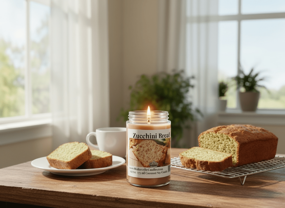 Zucchini Bread Coconut Soy 12.5 oz/ 375 ml Candle Wood Wick - Walkerville Candles
