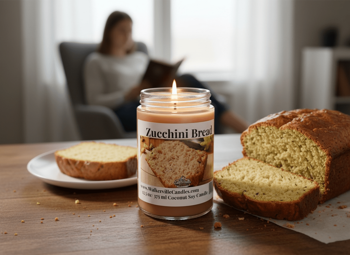 Zucchini Bread Coconut Soy 12.5 oz/ 375 ml Candle Wood Wick - Walkerville Candles